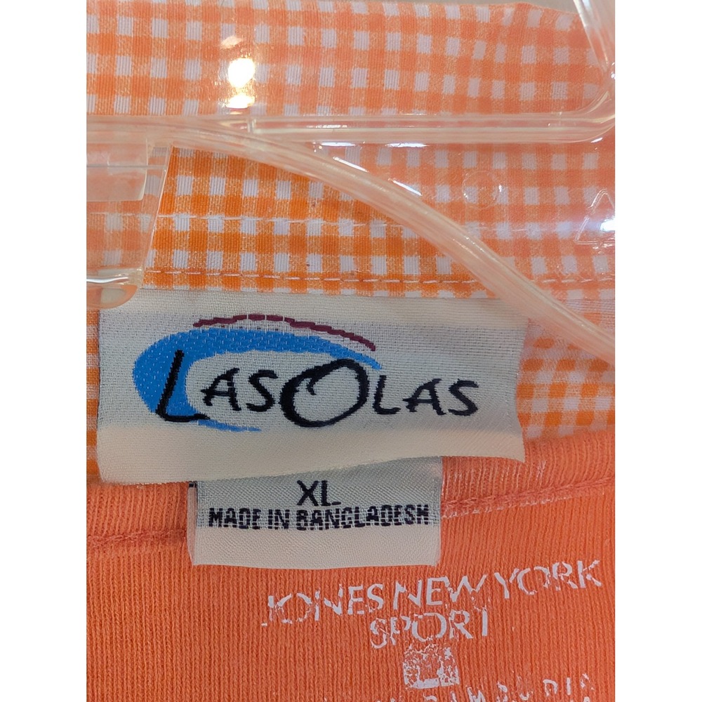 Las Olas Jones New York Sport XL Auburn Tigers Orange Gingham‎ 2-Piece Set - Picture 3 of 7